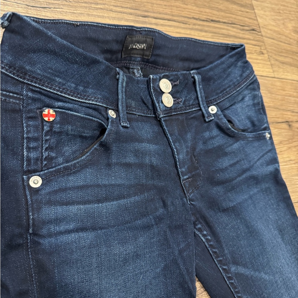 Hudson Dark Blue, Low Rise Skinny Jeans